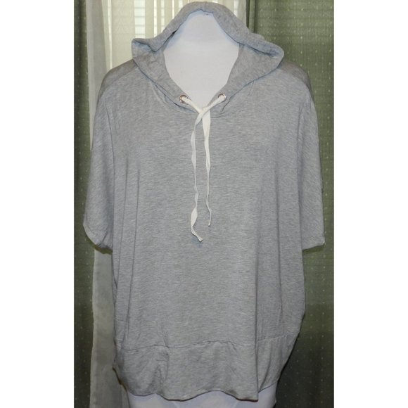 NWT size one size Cut the Frills gray stretch blend hoody plus size women's - Picture 1 of 5